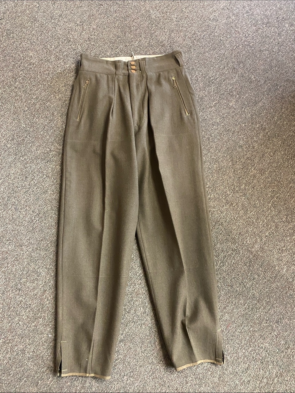 USA WWII Wool Pleated Men's Trousers